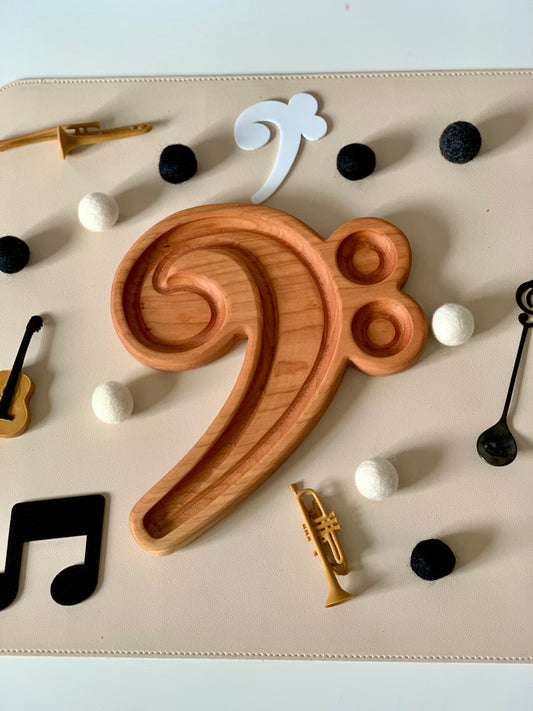 Bass Clef Music Note Sensory Tray / Plate