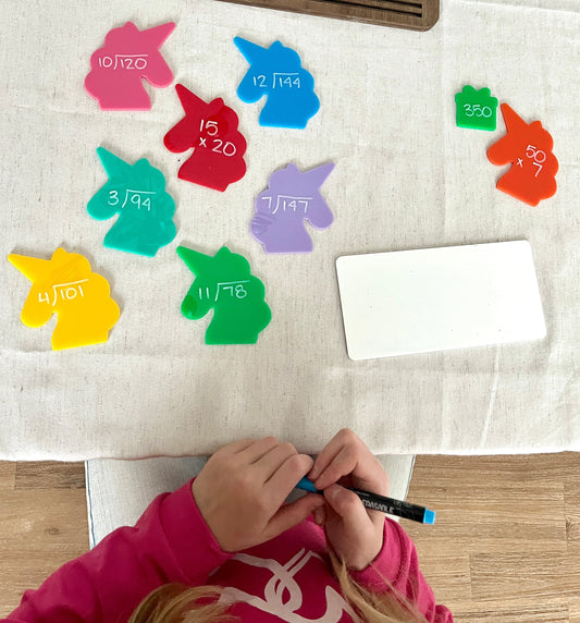 Little Dry Erasables - Set of 7 Large Unicorns