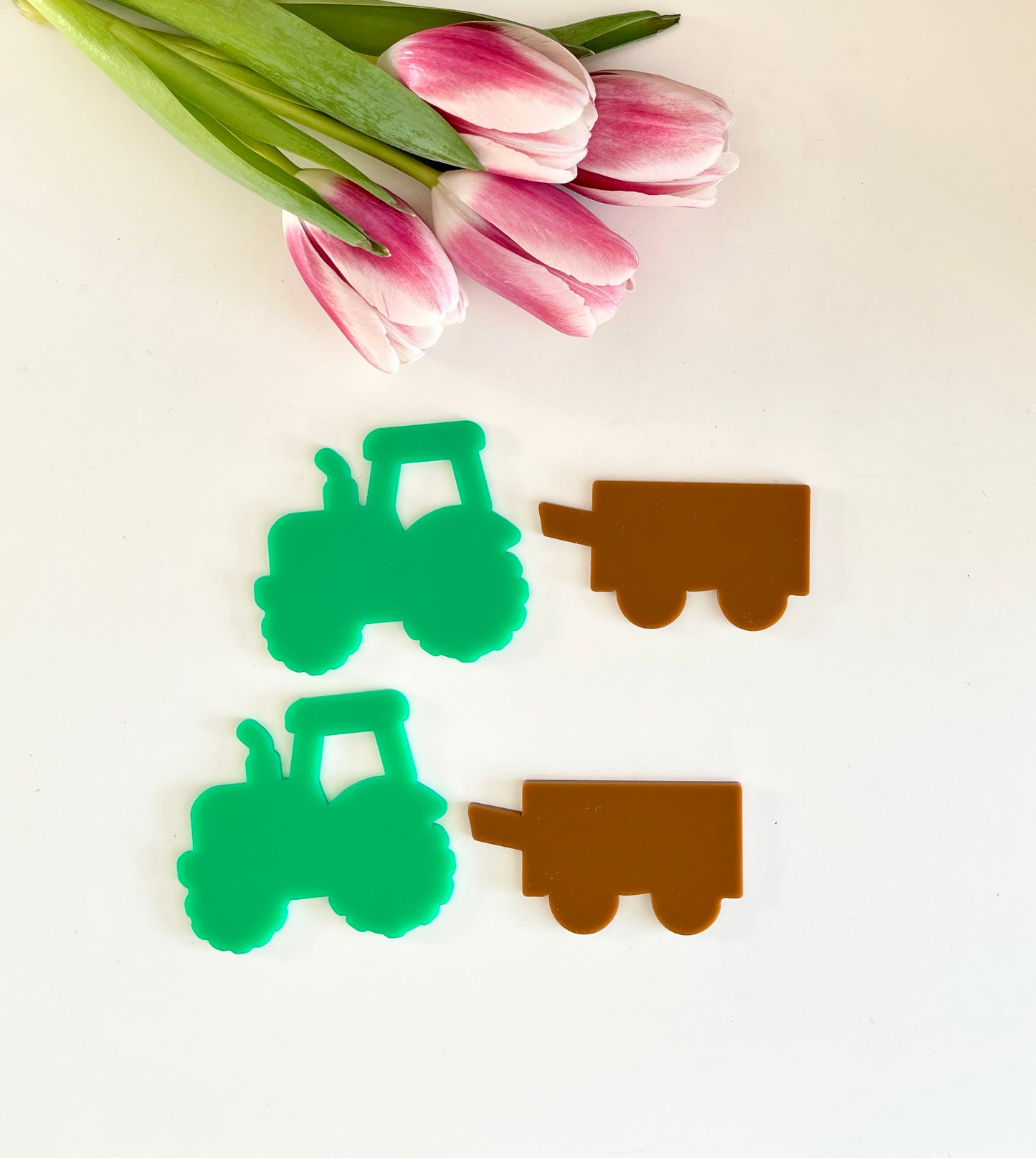 Little Dry Erasables - Farm Tractor with Trailer 4 Pc Set