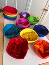 Stacking Colourful Felt Bowls and Plates — Set of 8