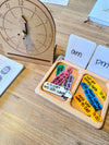 Free Standing Wooden Educational Learning Clock