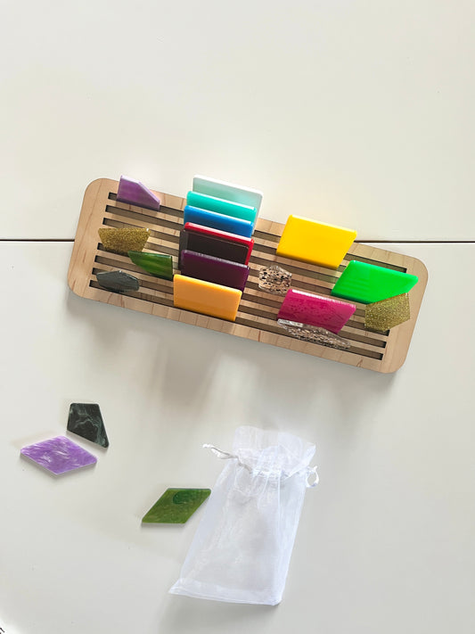 Slotted Acrylic Insert & Flash Card Holder / Story Board  fits into Large Flisat Table Top Insert