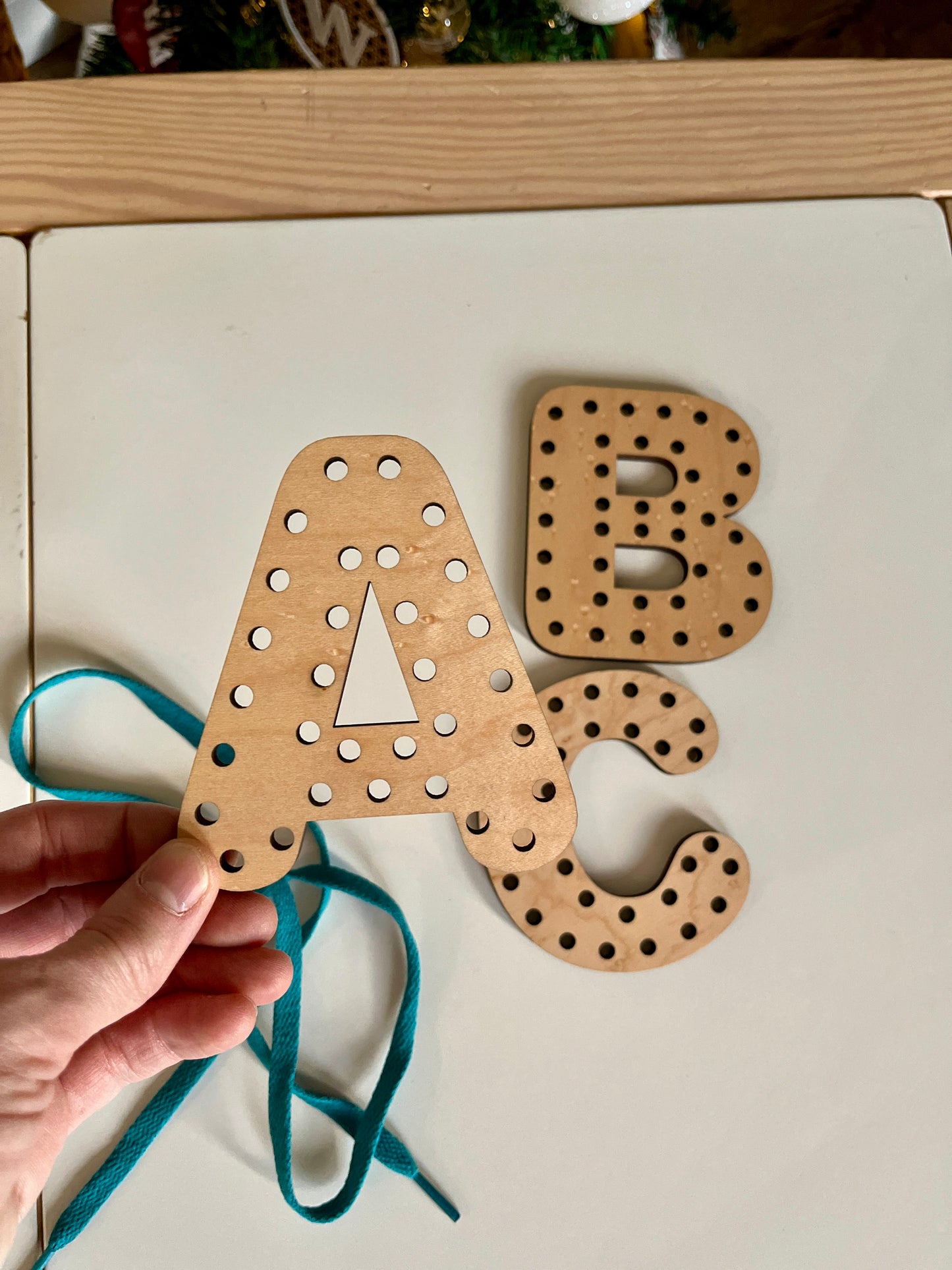 Alphabet Lacing Letters (A, B, C shown — full alphabet optional)