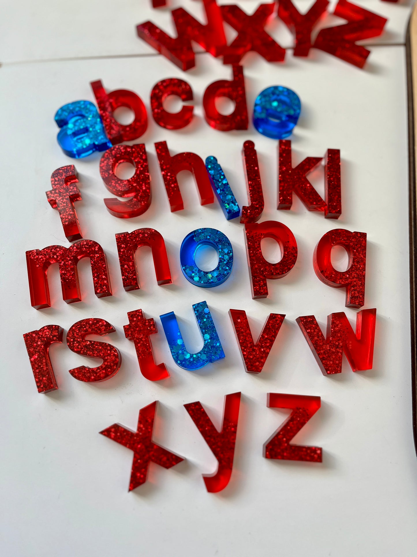 Montessori Resin Alphabet • Uppercase or Lowercase Movable Alphabet Set • Fits Resin Letter Flisat Insert