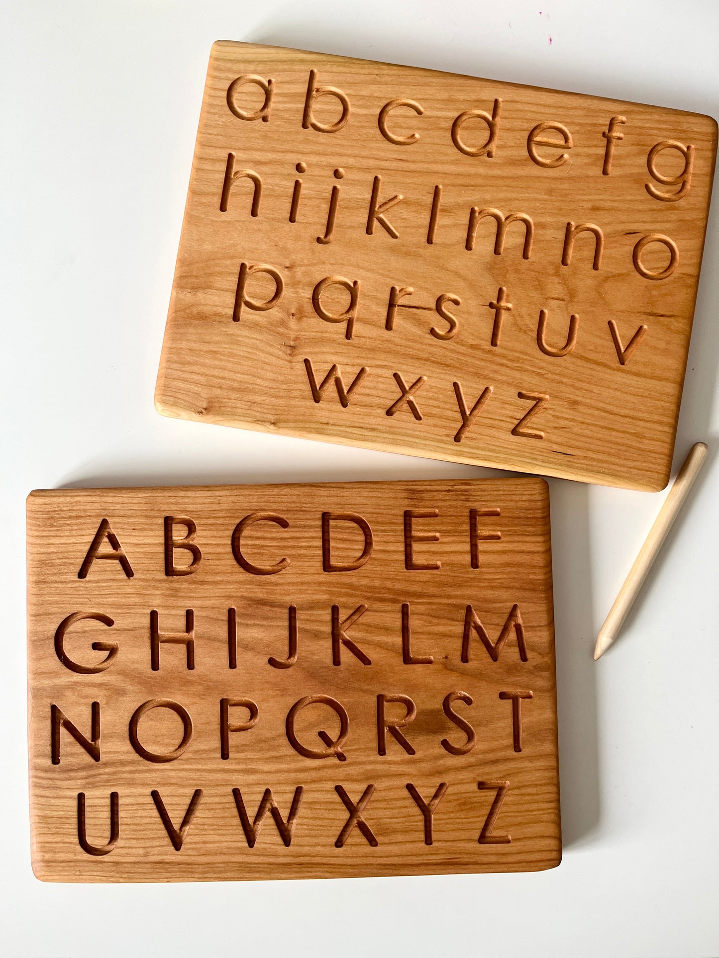 Wooden Alphabet Uppercase & Lowercase Tracing Board Sensory Trays