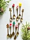 One Gold Christmas Spoon