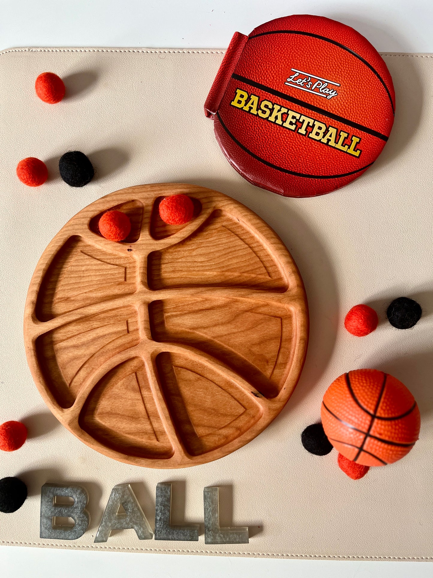 Basketball Plate / Sensory Tray