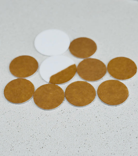 Ready to Ship, Offcut Assorted White Acrylic Circles You Peel