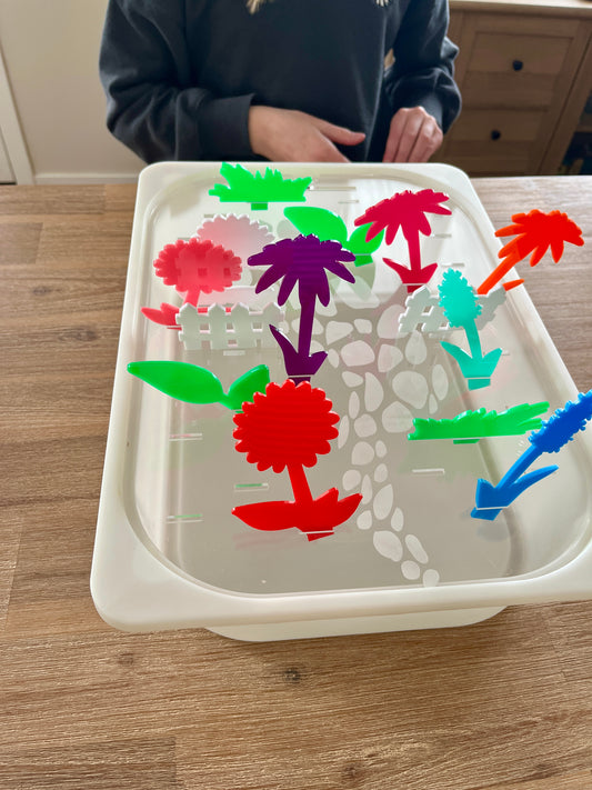 Spring STEM Garden Insert – Acrylic Insert with Different Peg Options