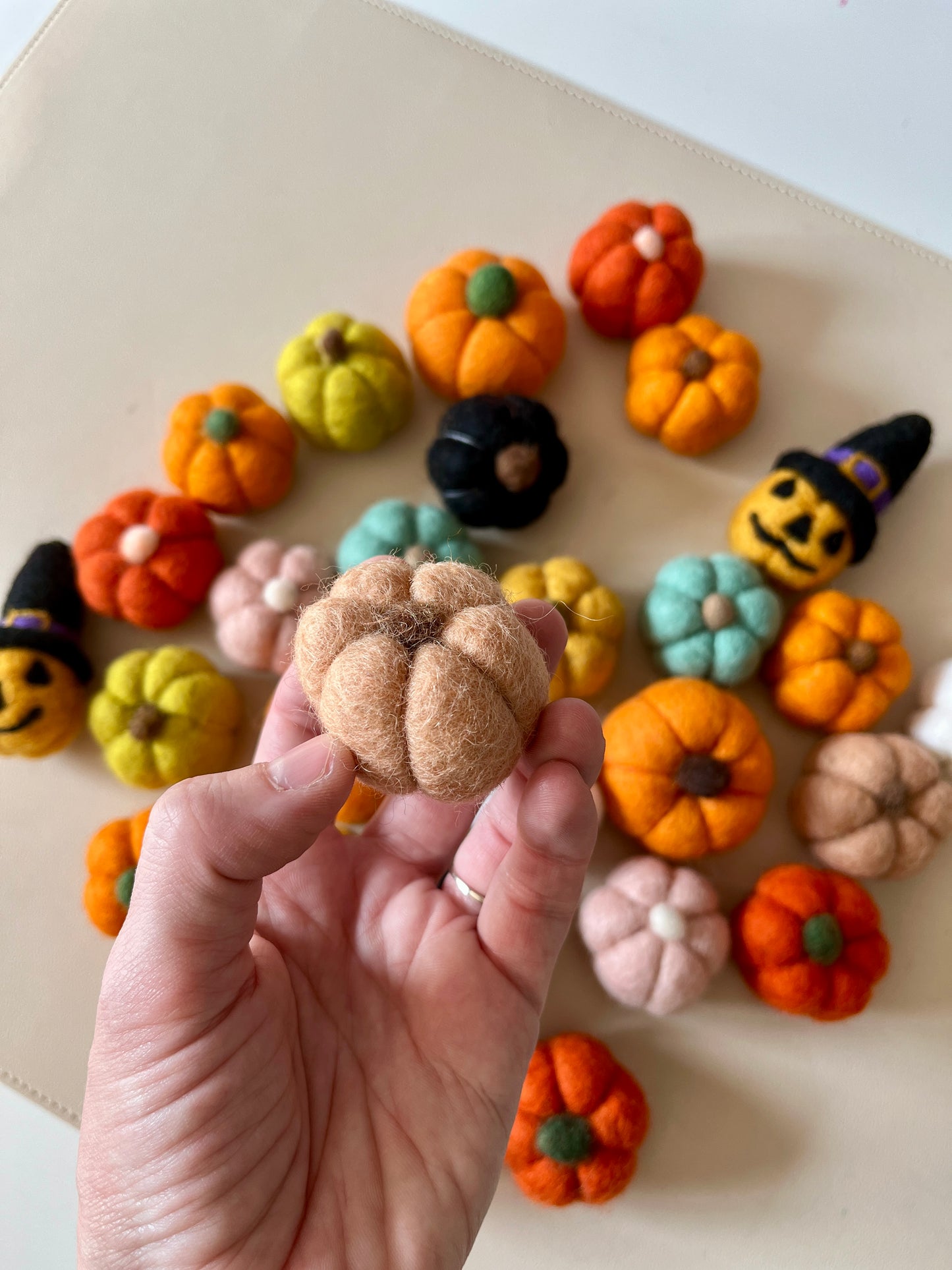 One Felt Pumpkin