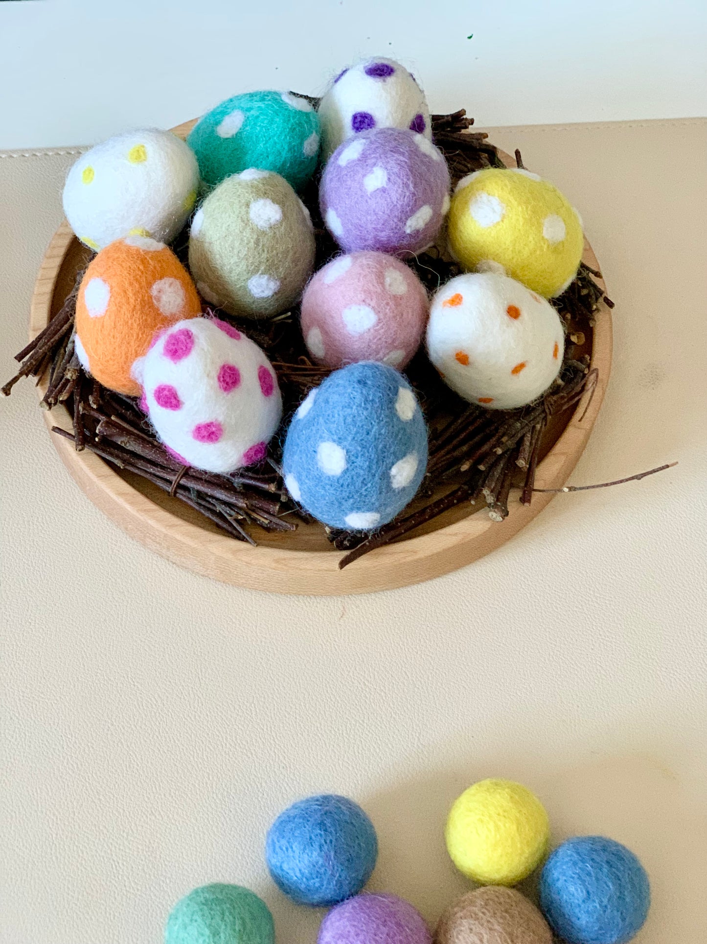 One Felt Easter Egg with Spots