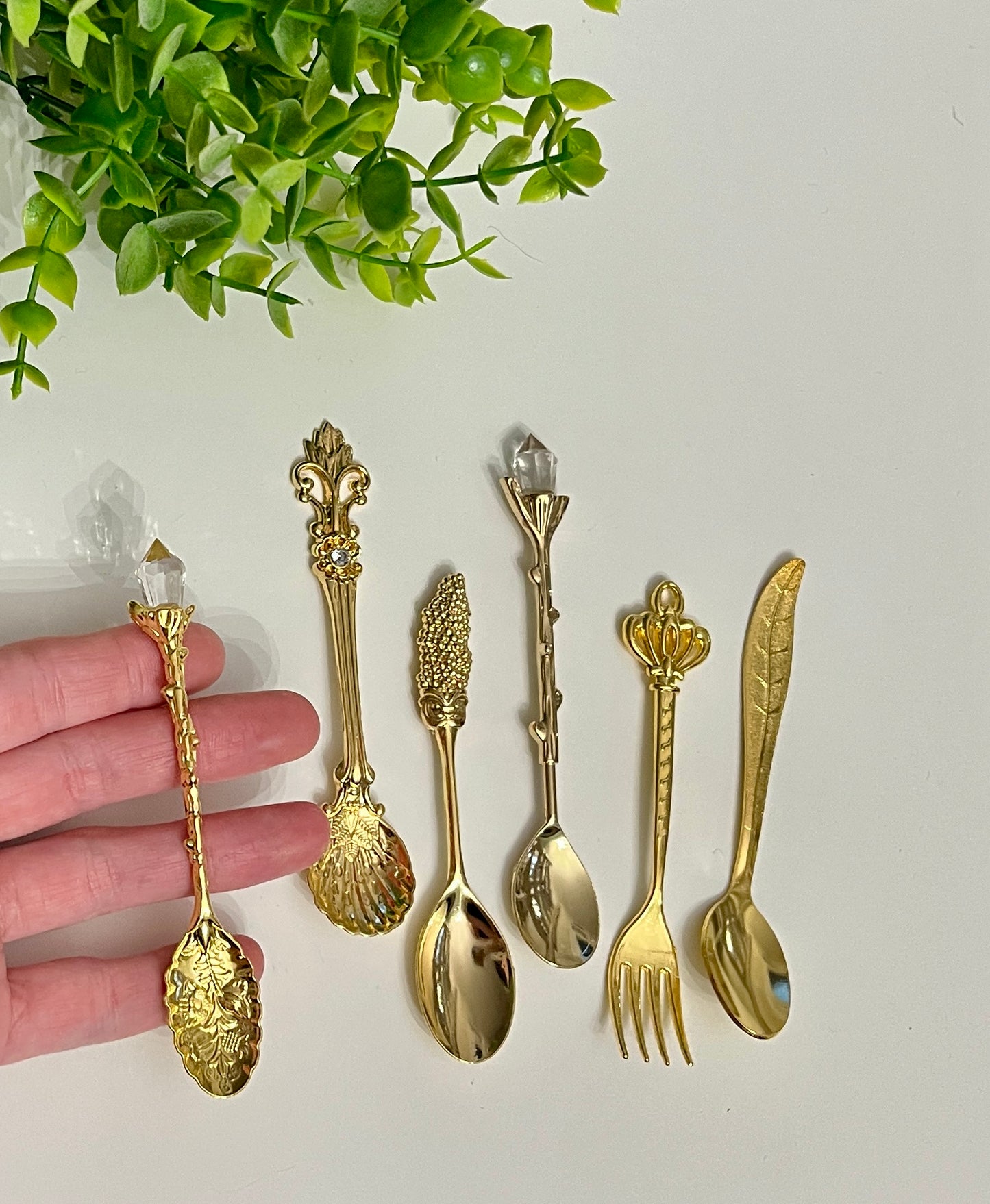 One Ornate Gold Spoon or Fork