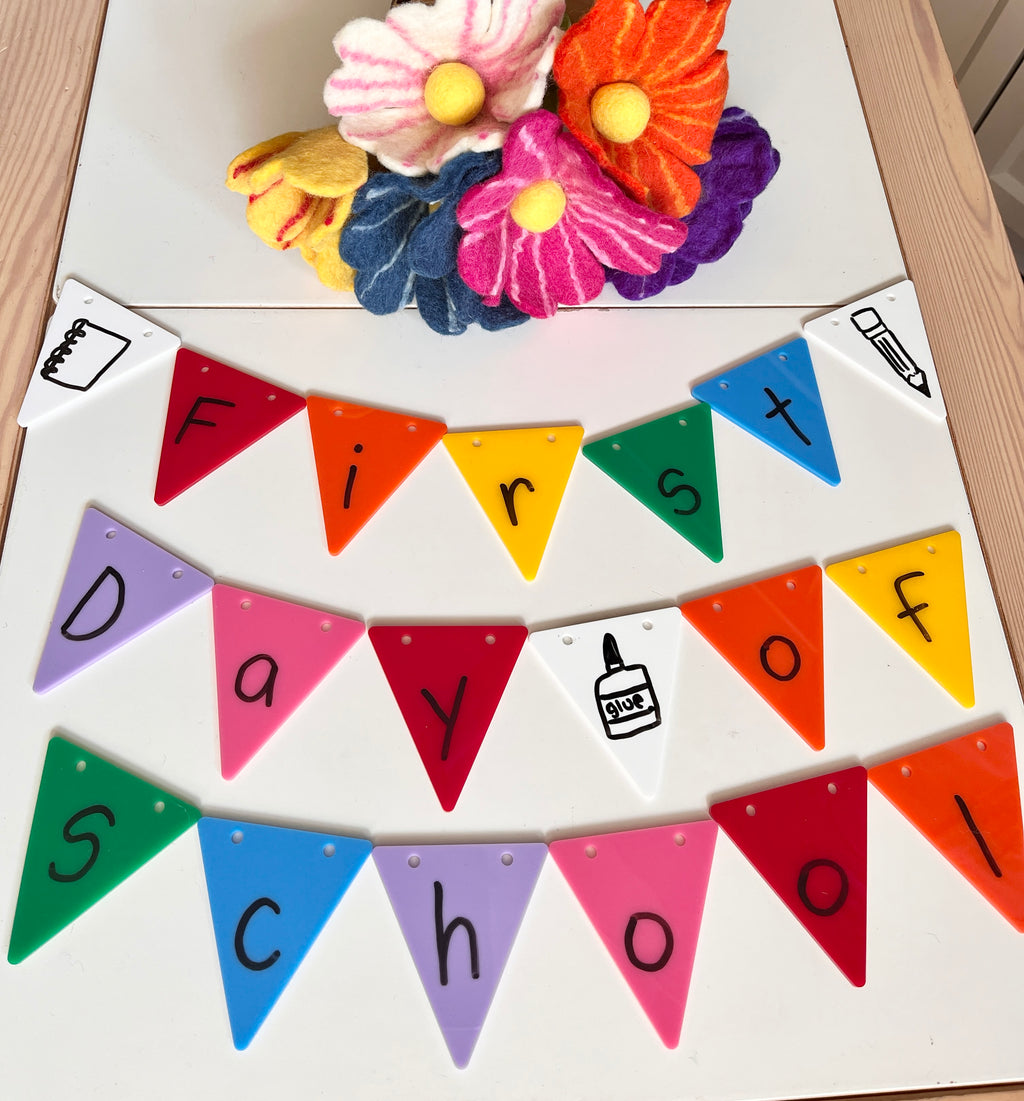 Little Dry Erasables - Dry Erase Pennant Banner Flags
