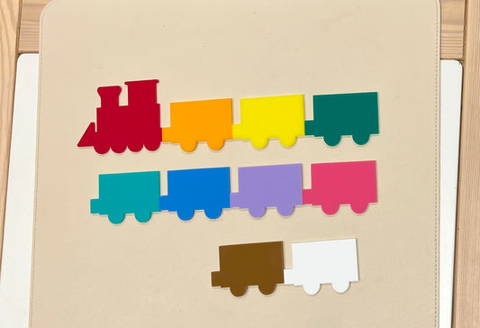 Little Dry Erasables - Rainbow Trains— Set of 10