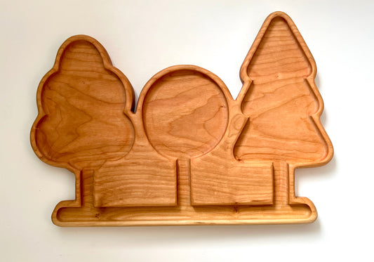 Set of Three 3 Trees Plate / Sensory Tray