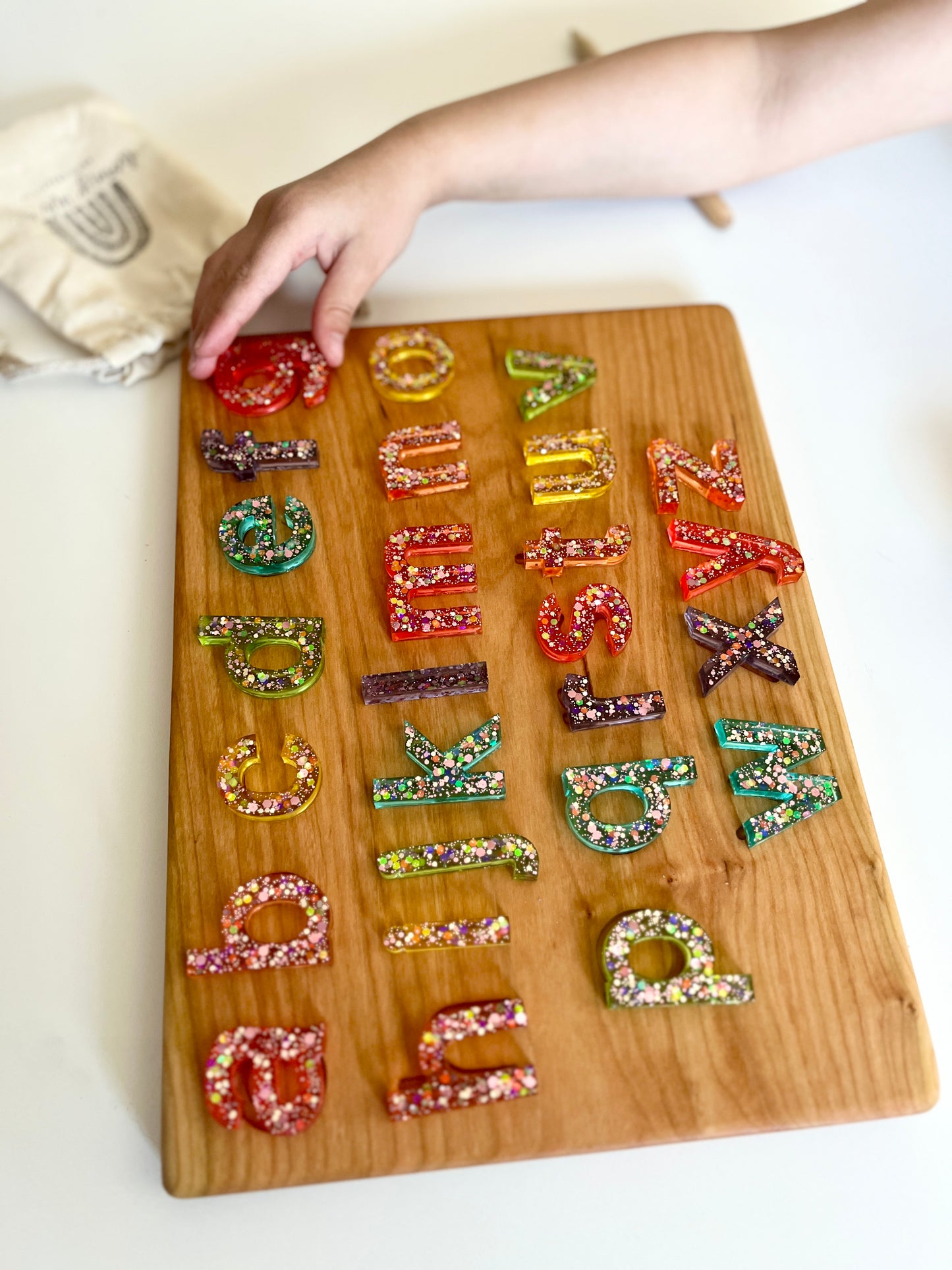 Wooden Alphabet Uppercase & Lowercase Tracing Board Sensory Trays