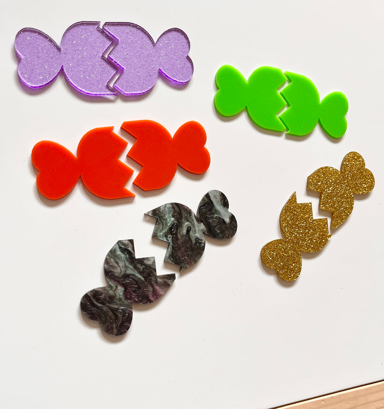 Little Dry Erasables - Halloween 2 Part Candies; Set of 5
