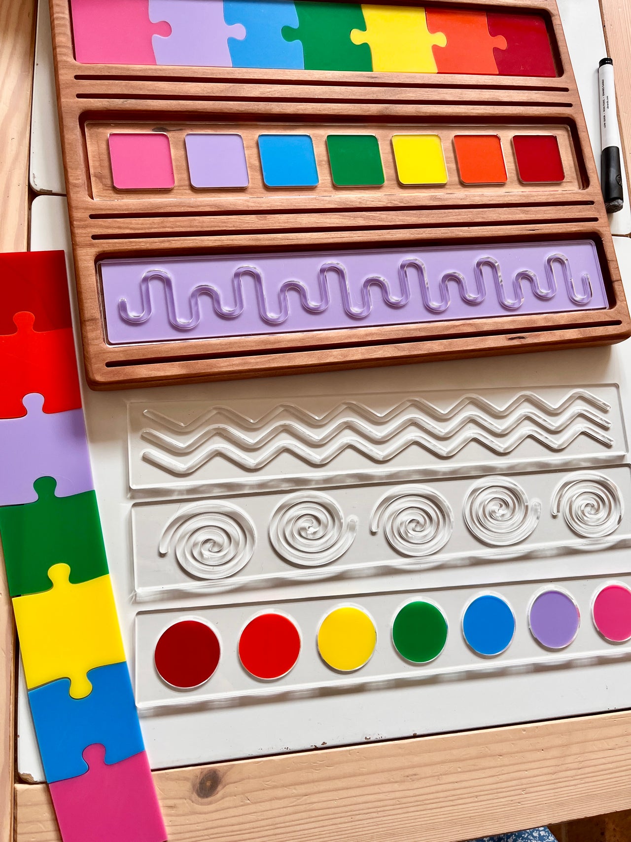 Grammar Board Inserts; Puzzles and Rainbow 7 Frames