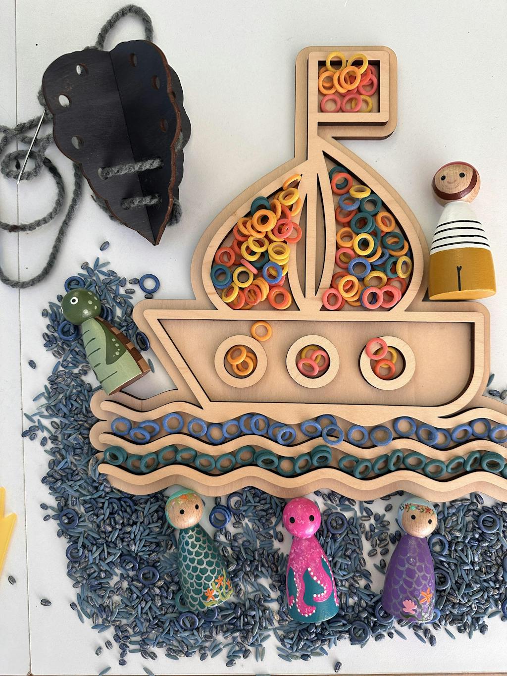 Fillable Boat / Ship Play Tray