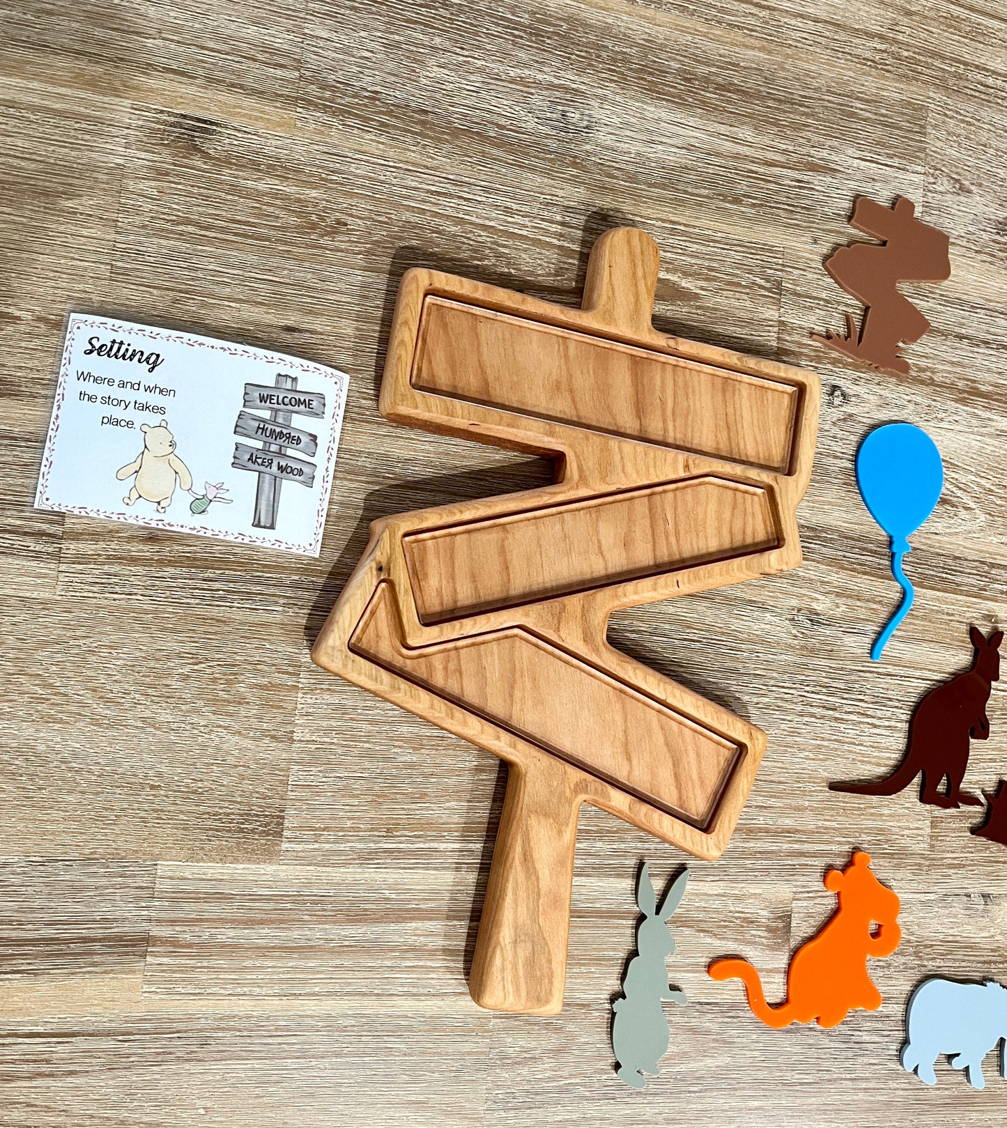 Large Woodland Forest Sign Plate / Sensory Tray