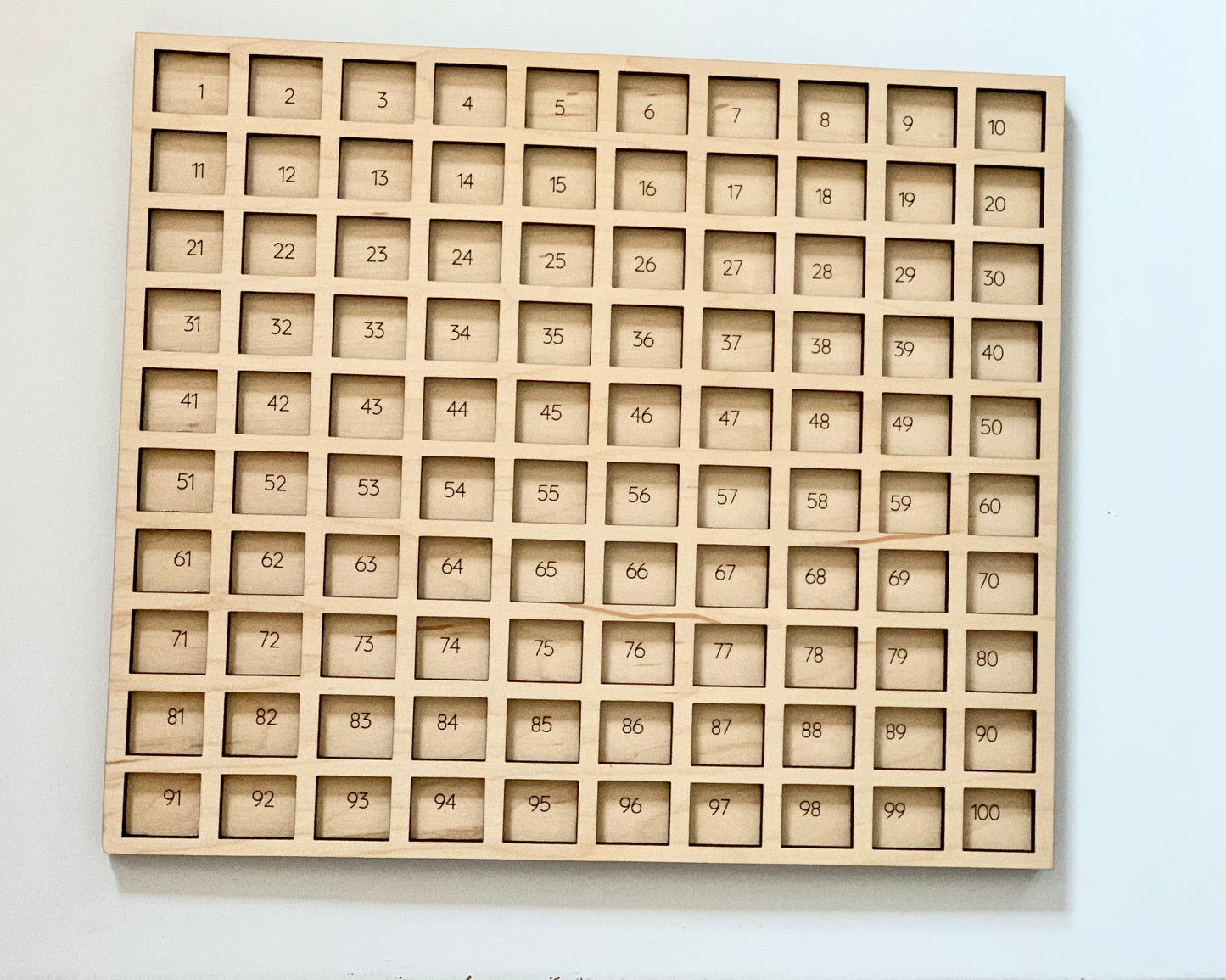 Laser Cut 100 Frame Hundred Sorting Board Sensory Tray