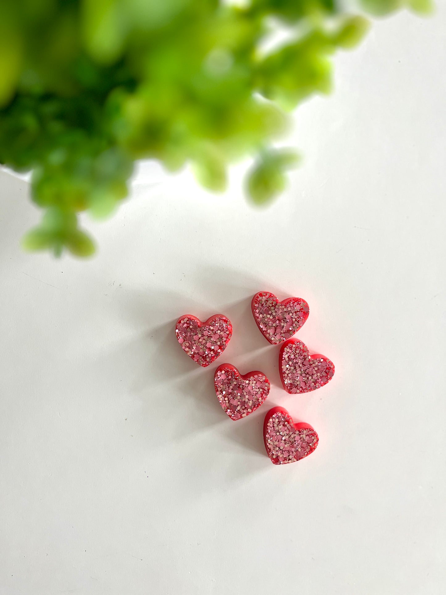 Heart Resin Loose Parts, Set of 5