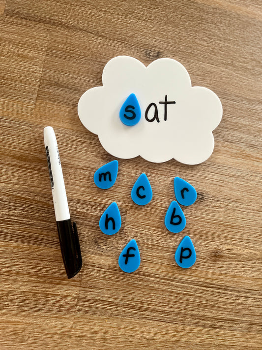 Little Dry Erasables - Cloud with Raindrops