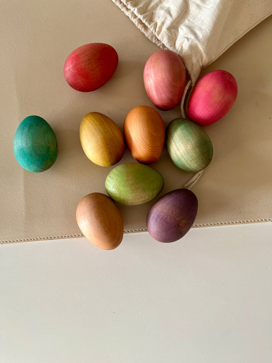 Ready to Ship Naturally Dyed Wooden Eggs