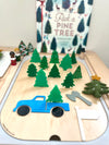 Christmas Tree Farm with Truck Dry Erase Flisat Insert