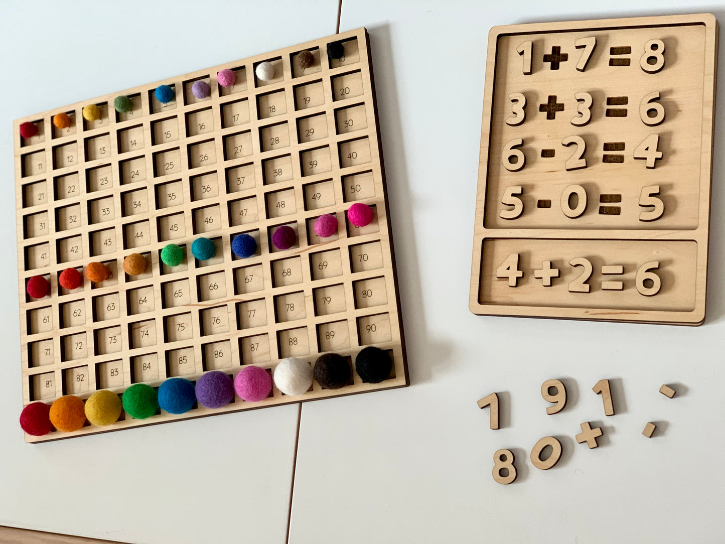 Laser Cut 100 Frame Hundred Sorting Board Sensory Tray