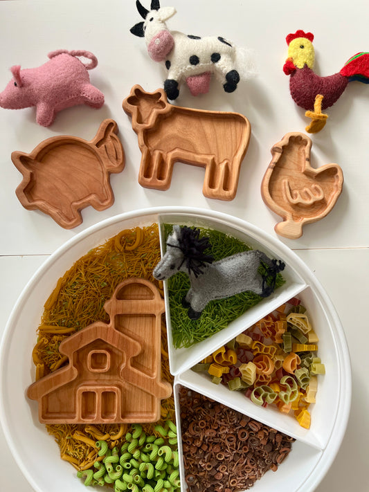 Mini Farm Plates / Sensory Trays