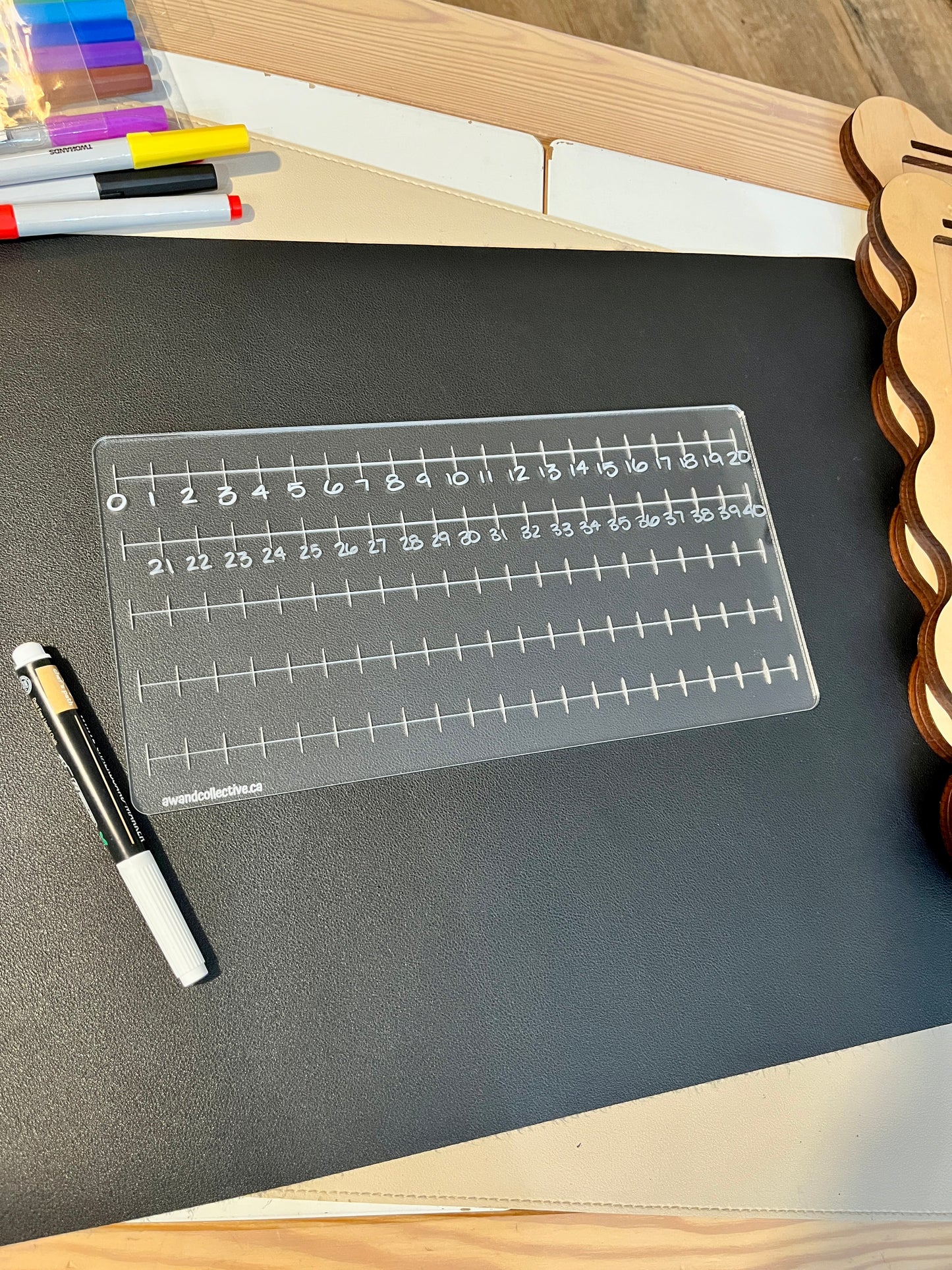 Acrylic Dry Erasable Number 0-100 Line Fits across Large Trofast Bin like a Flisat Insert