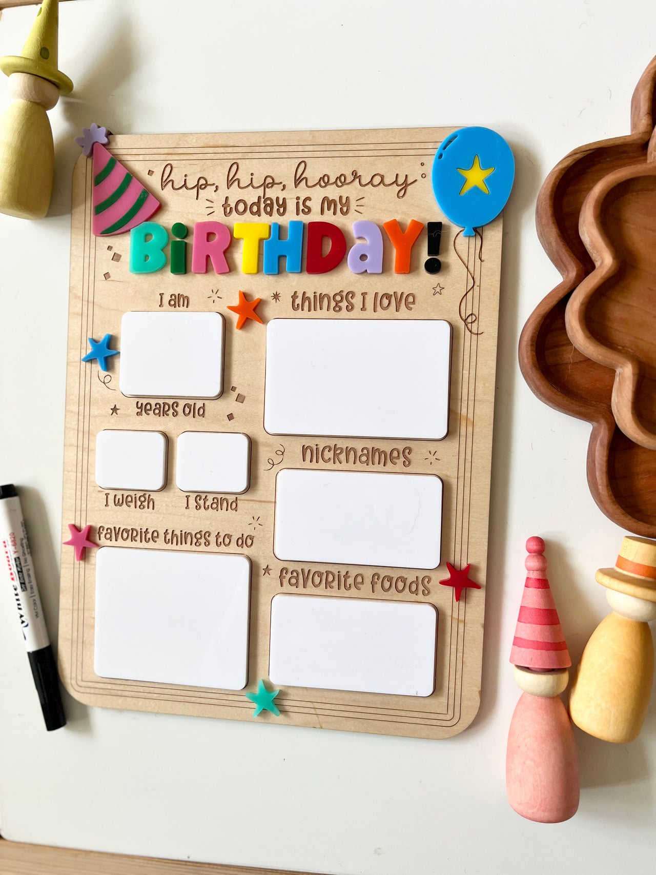 Dry Erasable Birthday Sign