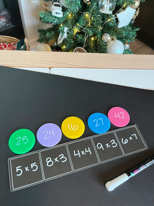 Acrylic Dry Erasable Flat Five Frame - Fits across Trofast Bin like a Flisat Insert