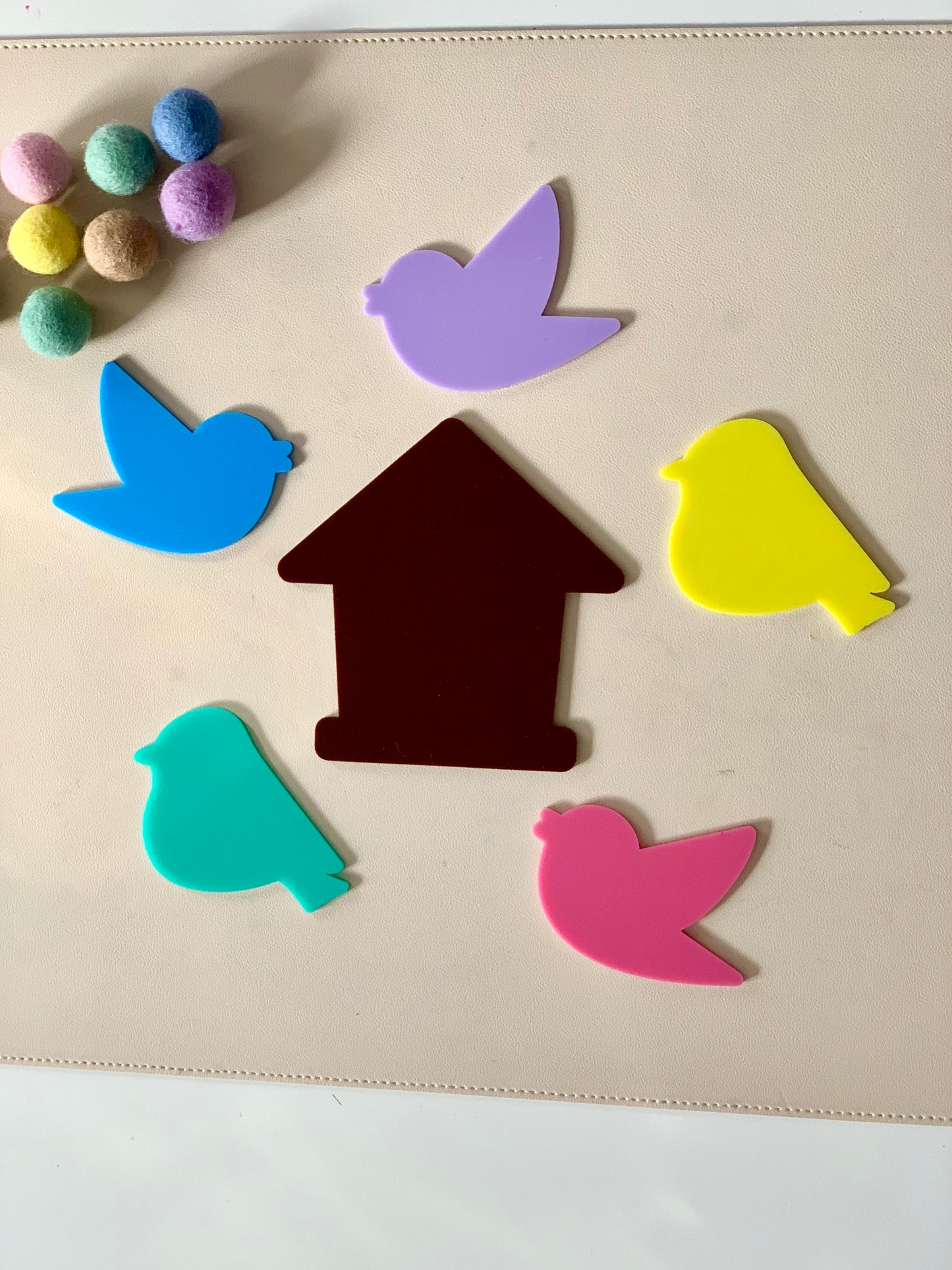 Little Dry Erasables - 5 Birds & Birdhouse