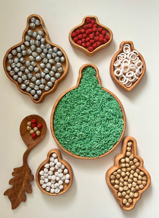 Christmas Ornament Plates /  Sensory Trays