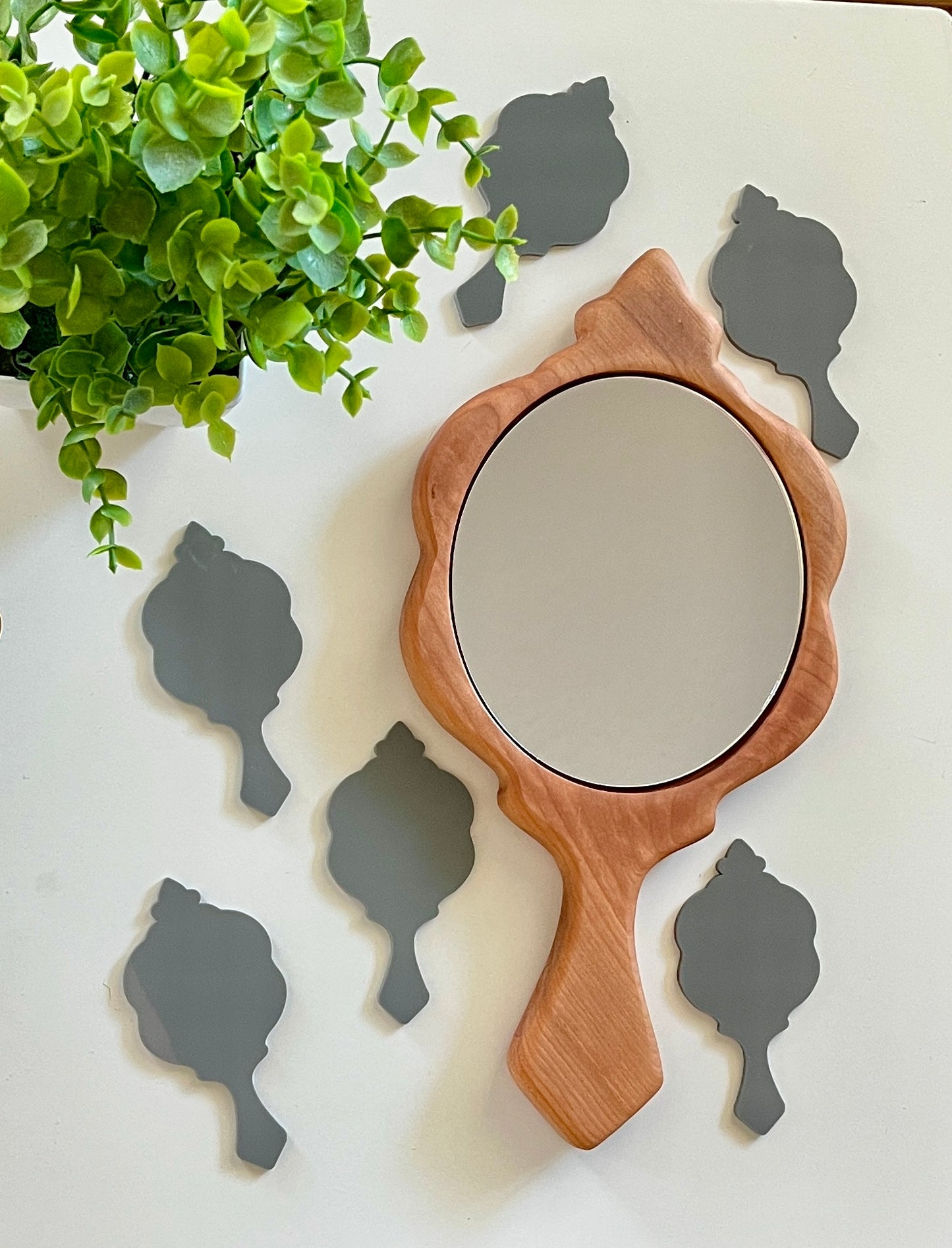 Handheld Mirror / Magic Mirror Plate / Sensory Tray