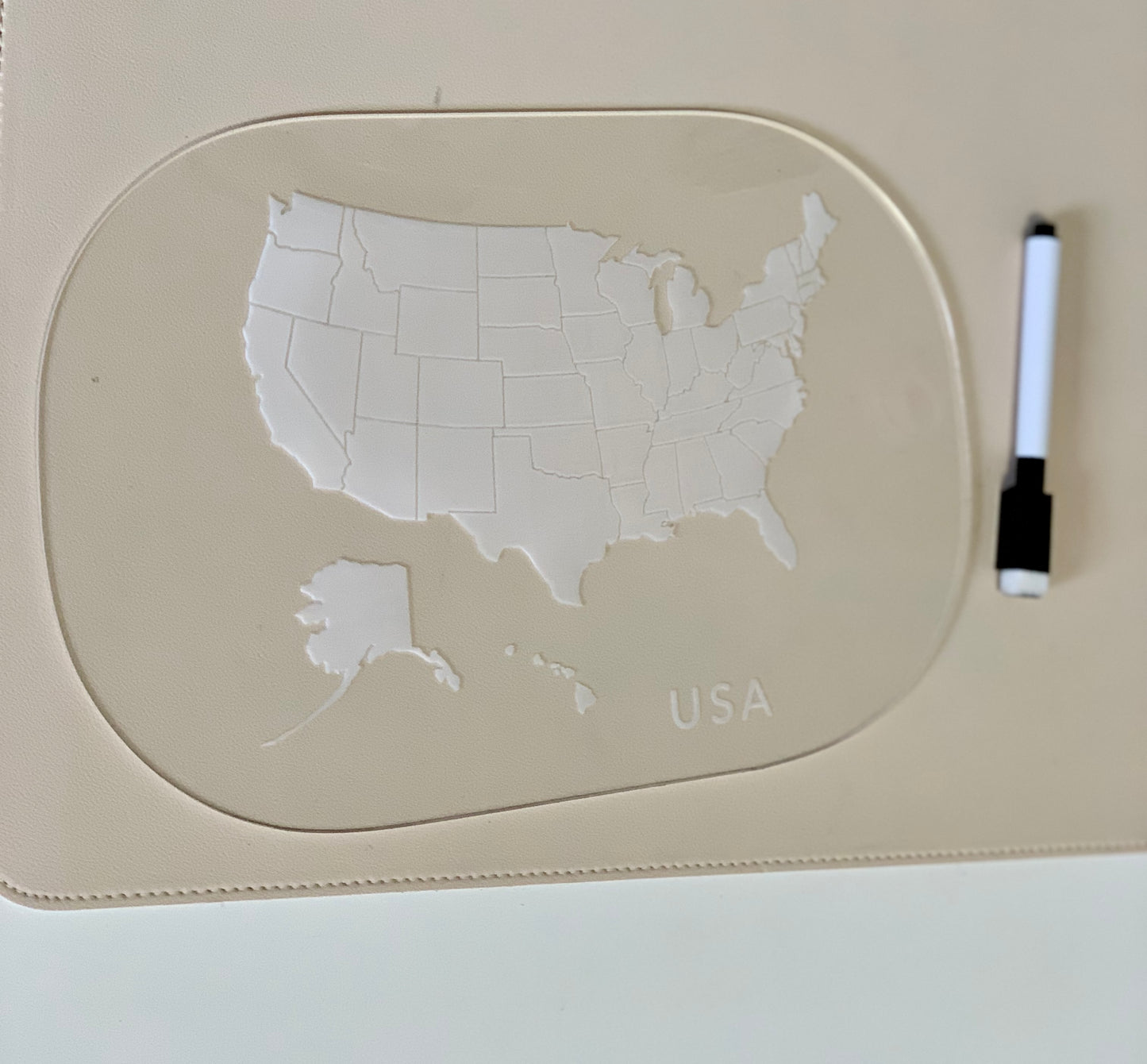 USA Map Dry Erase Acrylic Tracing Board — Fits as a Flisat Insert