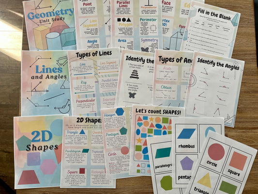 Digital Download | Math Geometry Unit Study