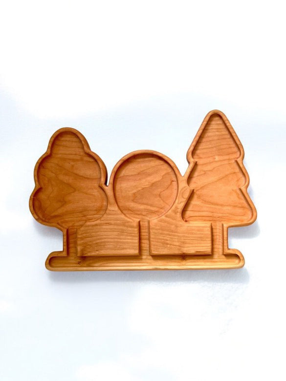 Set of Three 3 Trees Plate / Sensory Tray