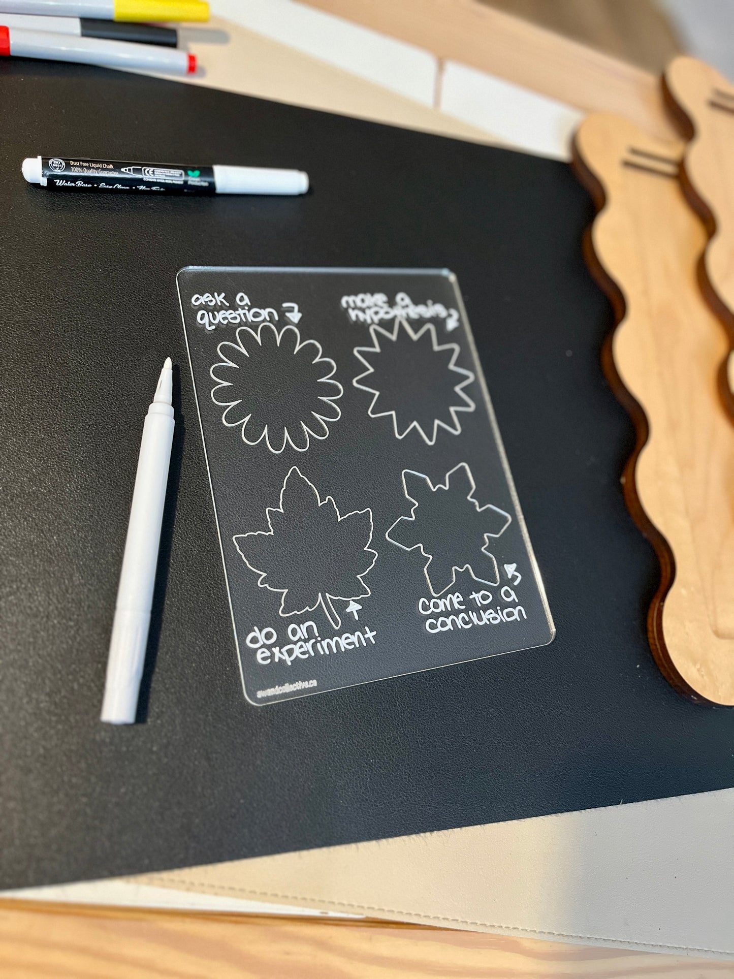 4 Part 4 Seasons Graphic Organizer Dry Erase Acrylic Tracing Board; can also fit as a Flisat Insert