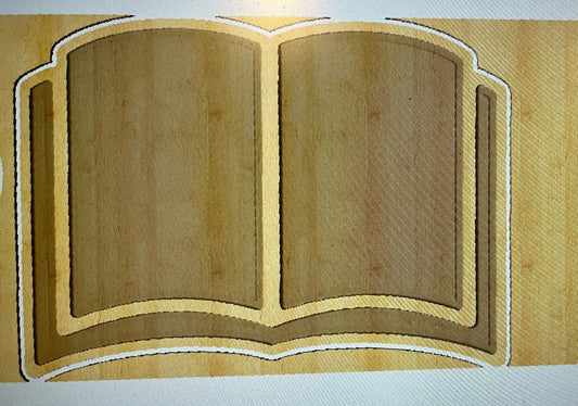 XL Book Plate, Back to School Wooden Sensory Tray