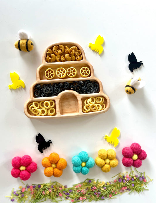 Mini Bee Hive Plate / Sensory Tray