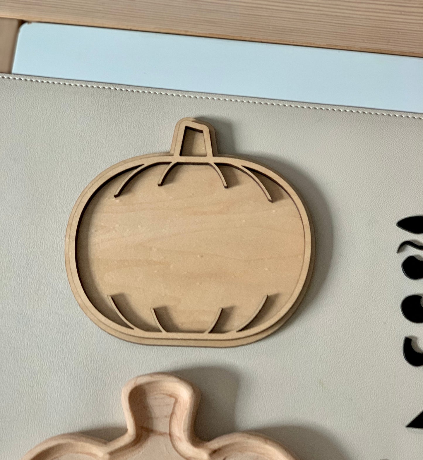Laser Cut Pumpkin Plate / Sensory Tray