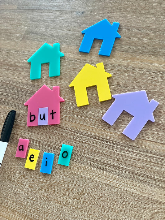 Little Dry Erasables - Houses for CVC, Math + More