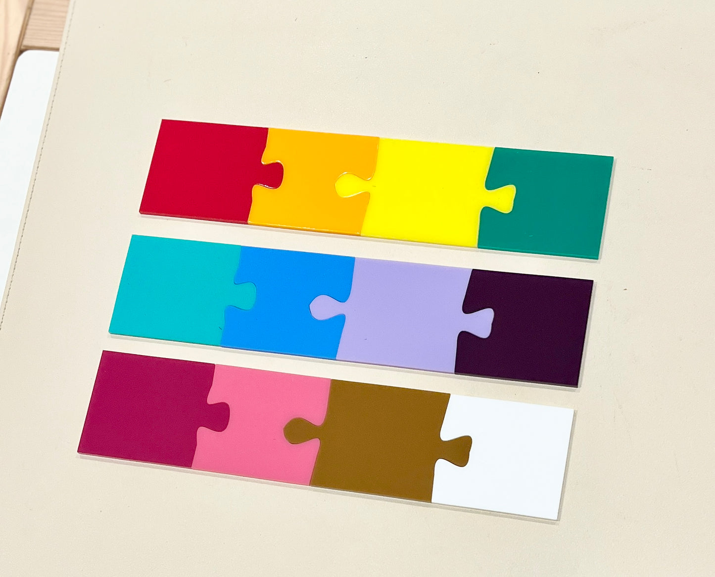 Little Dry Erasables - Rainbow Puzzle Pieces