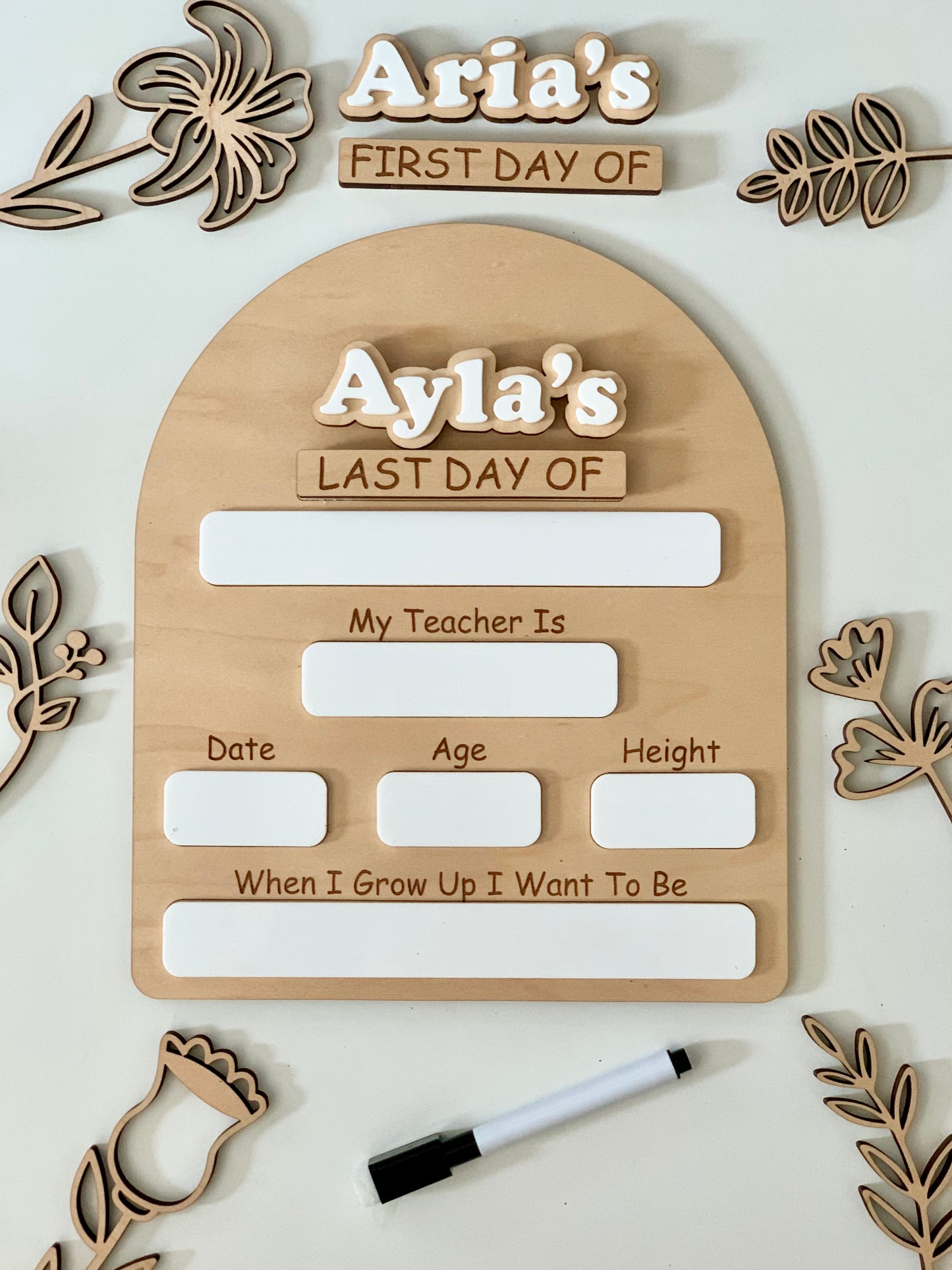 Dry Erase First/Last Day of School Sign