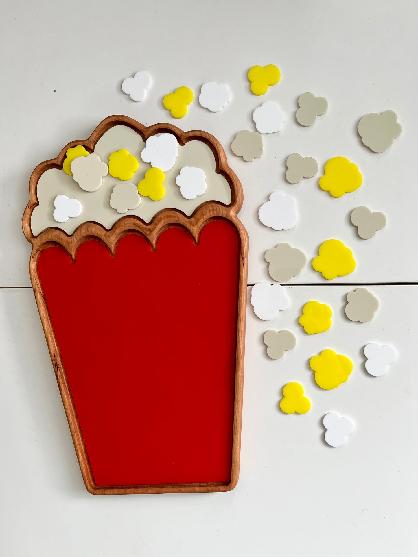 Popcorn Bucket Plate / Sensory Tray — 2 Sizes Available
