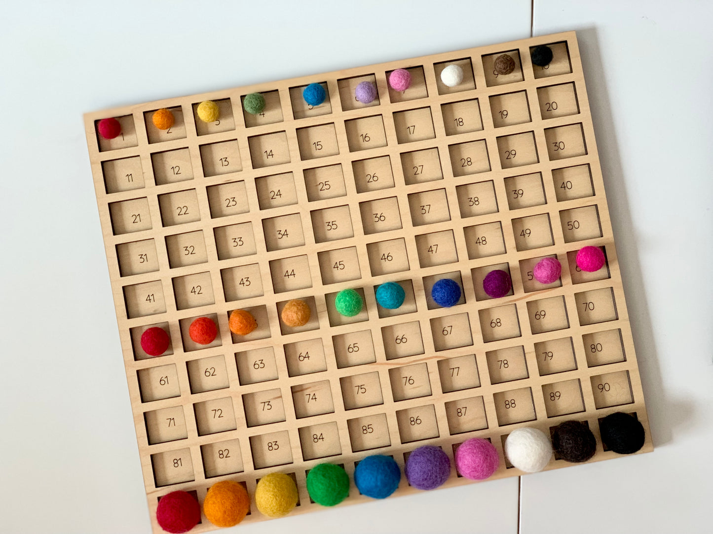 Laser Cut 100 Frame Hundred Sorting Board Sensory Tray