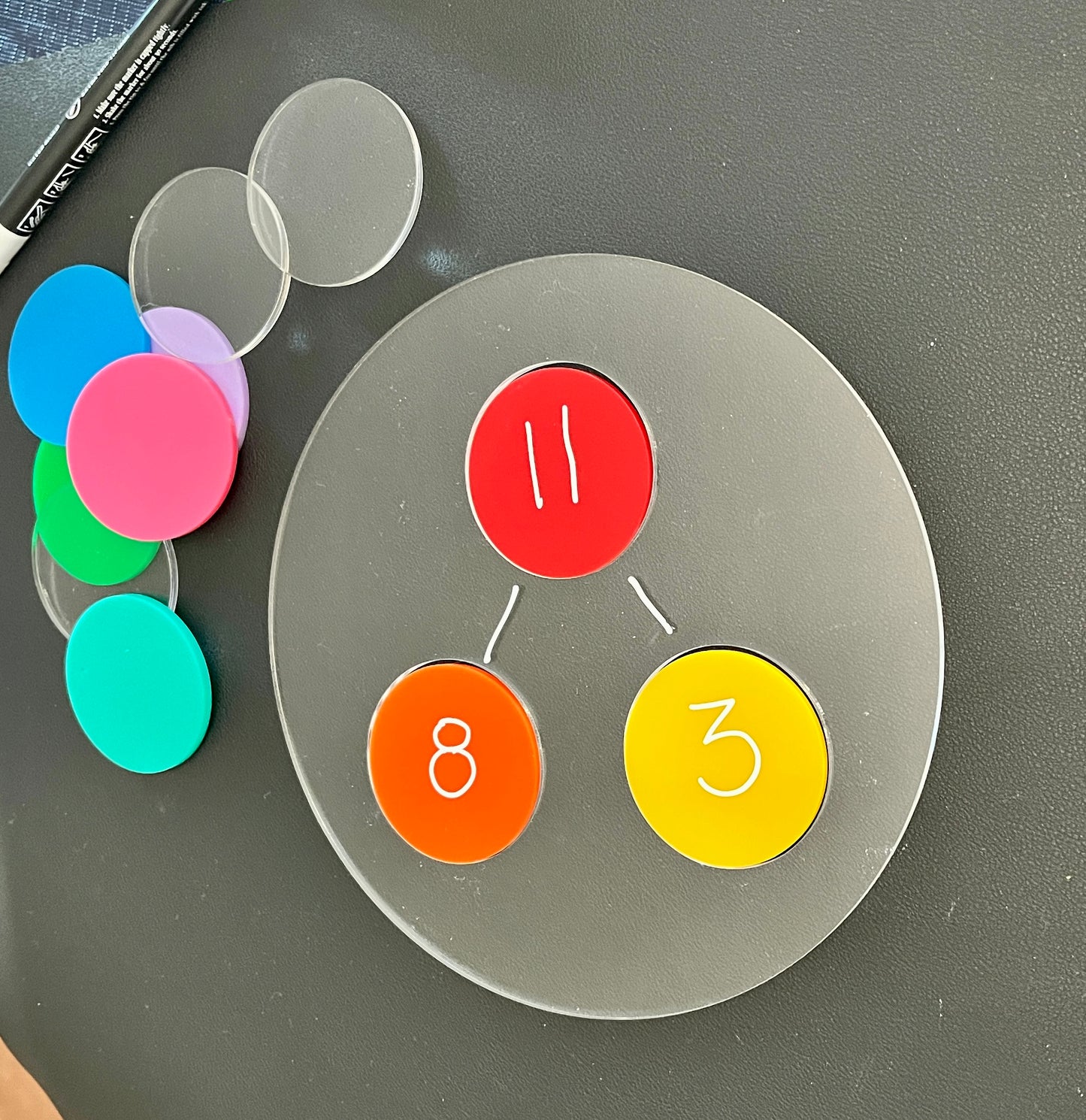 Acrylic Dry Erase Multi-Use Circle Bond Graphic Organizer